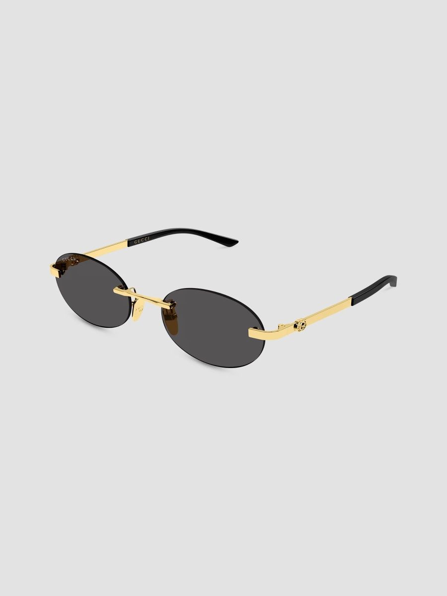 Gucci Women's Interlocking G 55MM Bella Rimless Oval Sunglasses - Gold