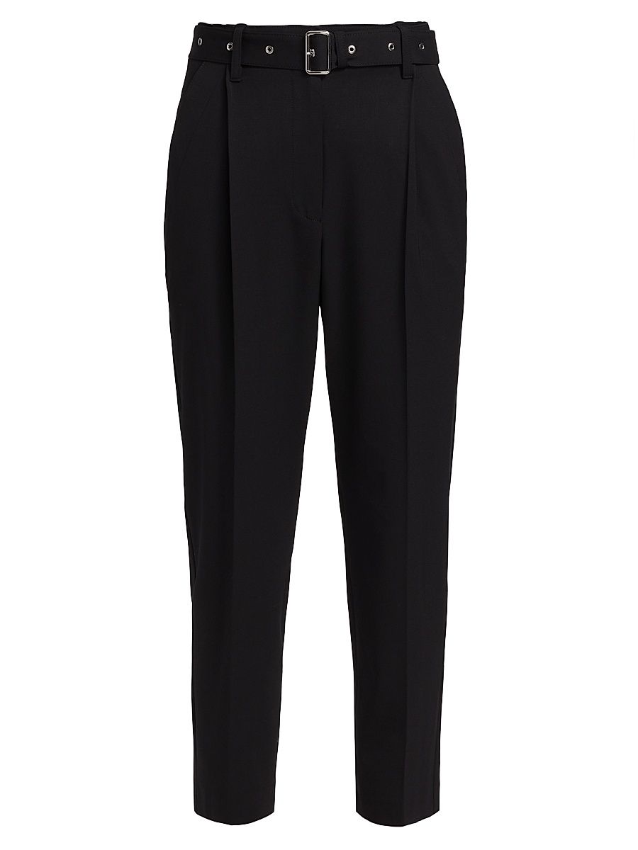 Women's Wool Carrot Pants - Black - Size 2