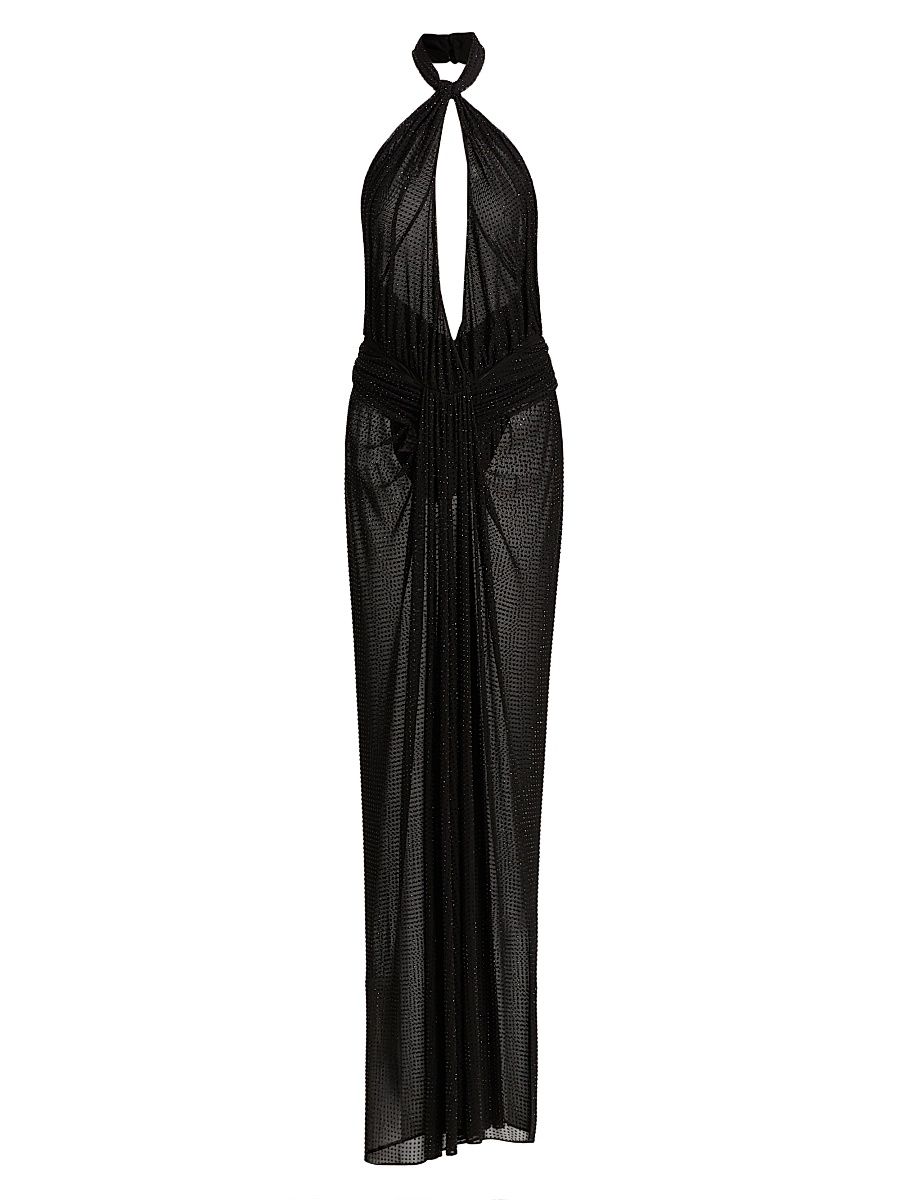 Women's Katia Rhinestone-Embellished Maxi Dress - Black - Size Medium