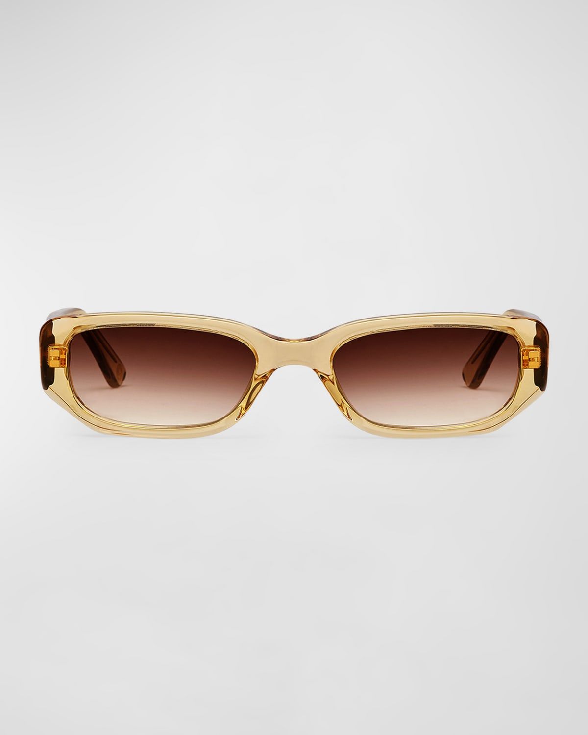 Ore Beige Acetate Rectangle Sunglasses