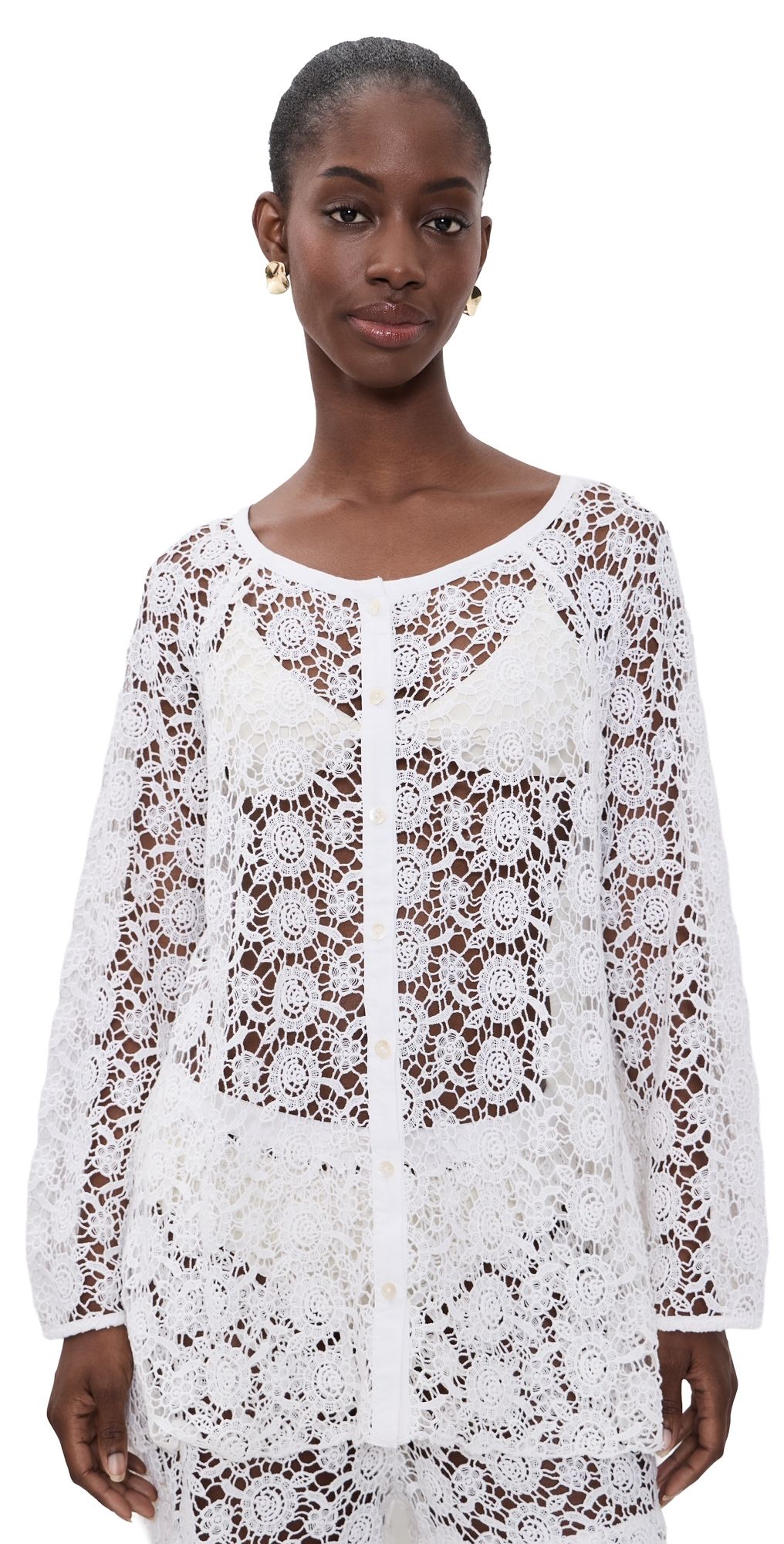La Maregold Cosima Cardigan White M/L