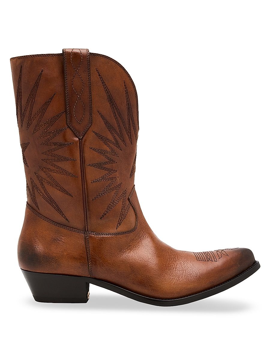 Men's Wish Star Leather Cowboy Boots - Tan - Size 8