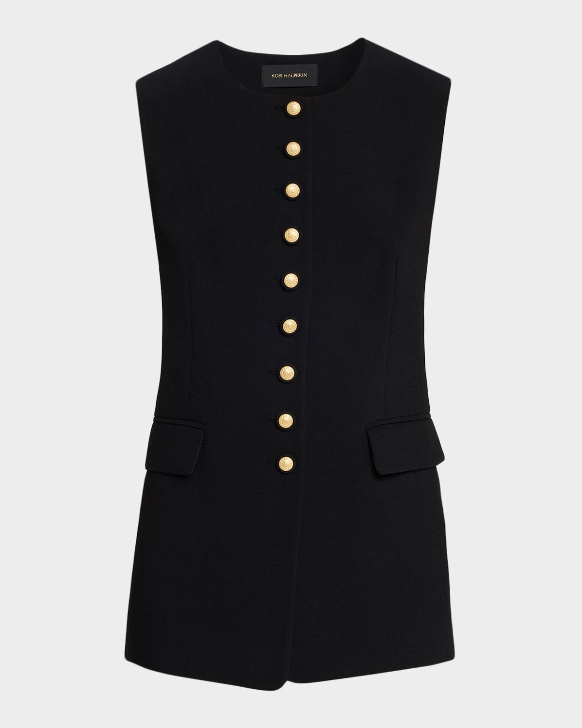 Kim Slim Button-Down Vest