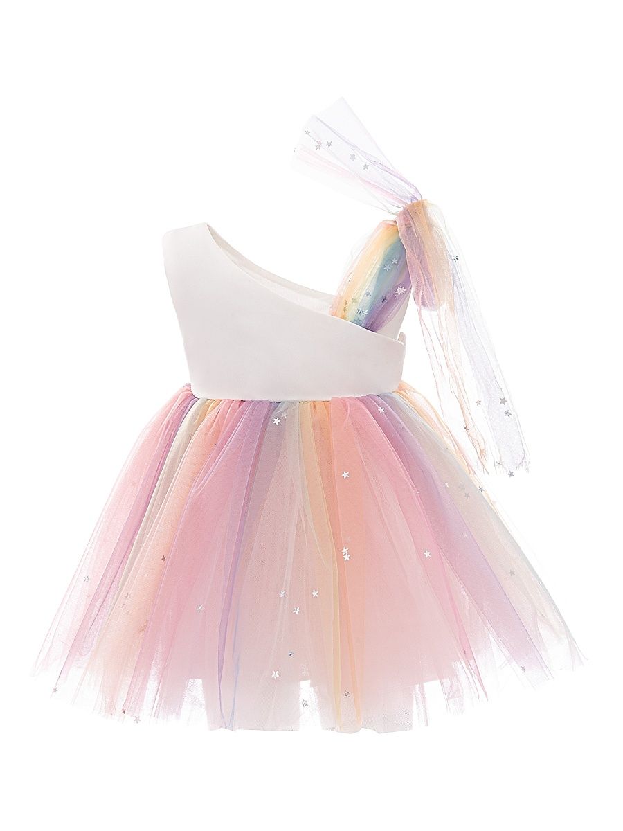 Little Girl's & Girl's Pastel Tulle Party Dress - Multicolored - Size 6