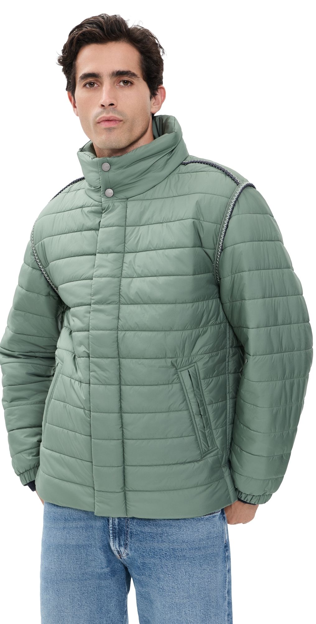 UGG Dray UGGbraid Zip Jacket Green Stone L
