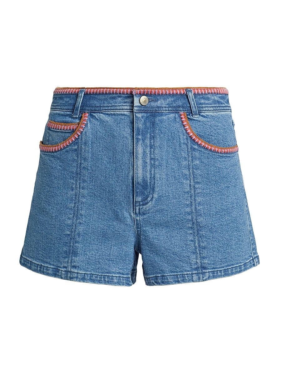 Women's Crochet Ceil Shorts - Blue Haze Carnation - Size 14