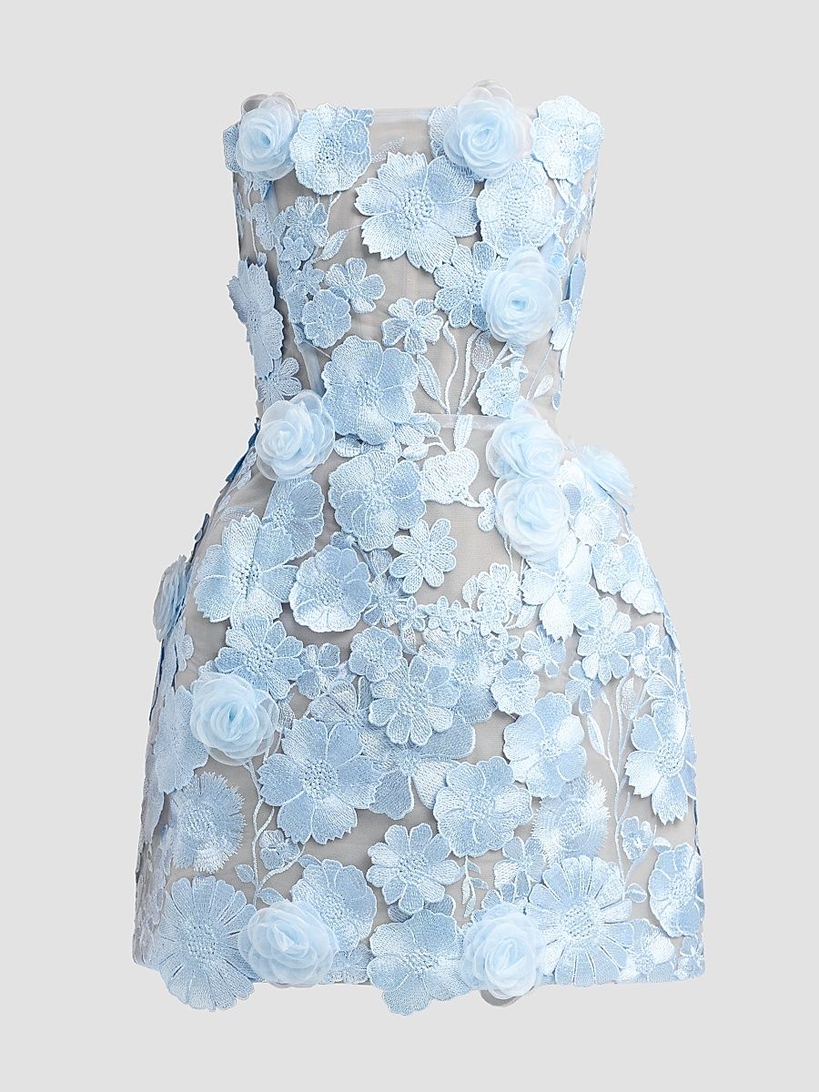 Women's Bouquet Maraya Mini Dress - Powder Blue - Size XL