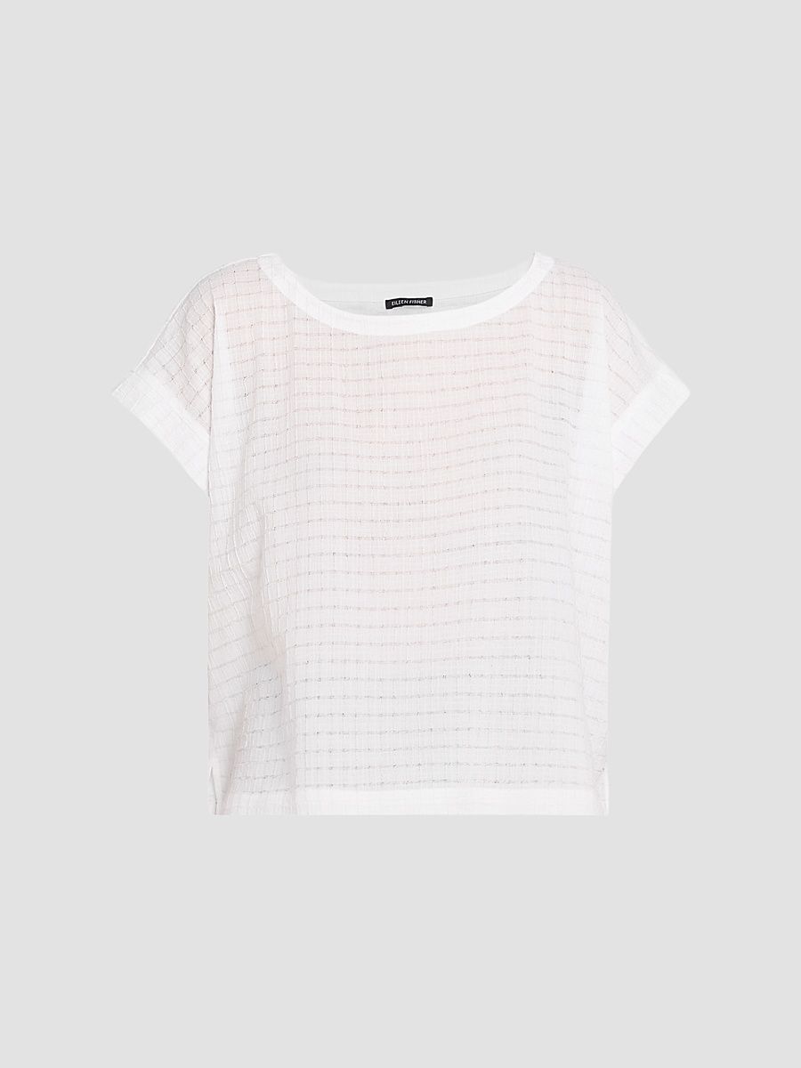 Women's Cotton Voile Box T-Shirt - White - Size 26