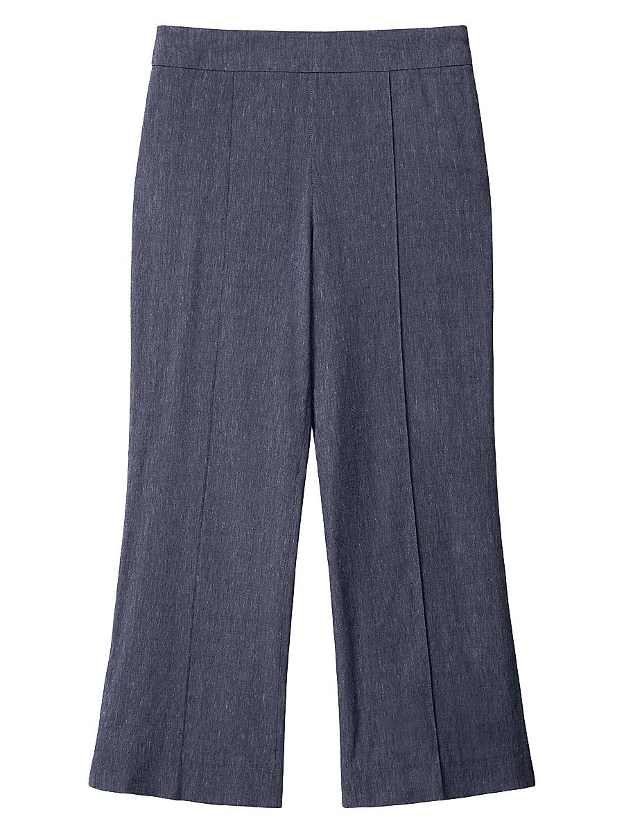 Women's Knack Linen-Blend Crop Pants - Chambray - Size 8