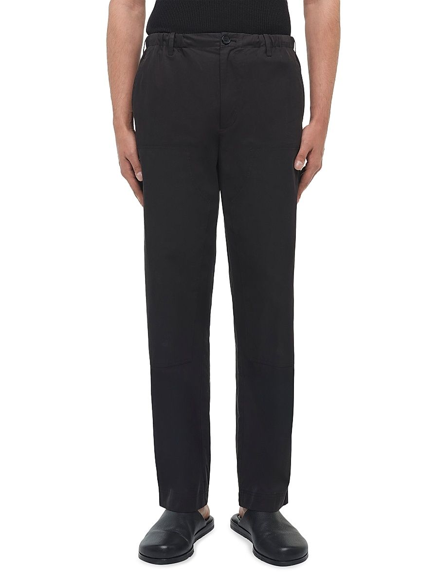 Men's Rainier Cotton-Blend Straight-Leg Carpenter Pants - Black - Size Medium