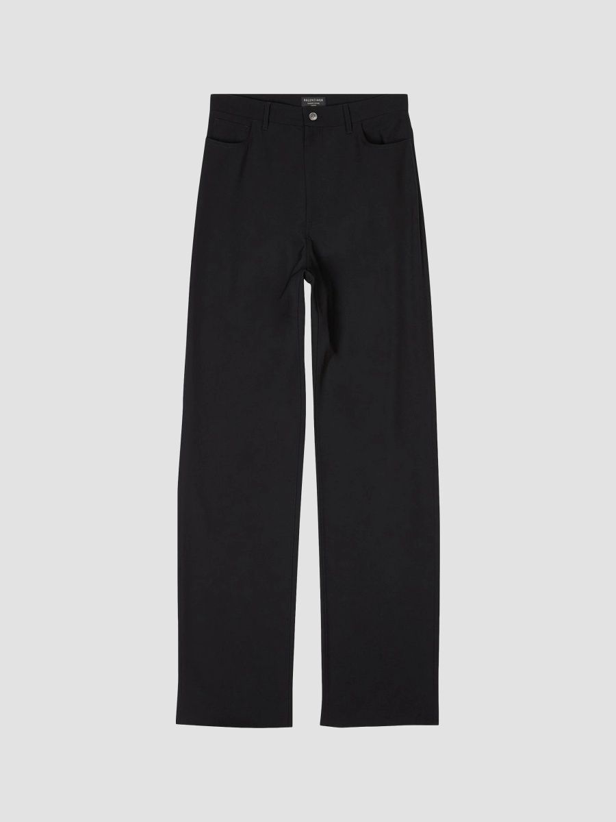 Balenciaga Women's 5 Pocket Baggy Pants - Black - Size Large