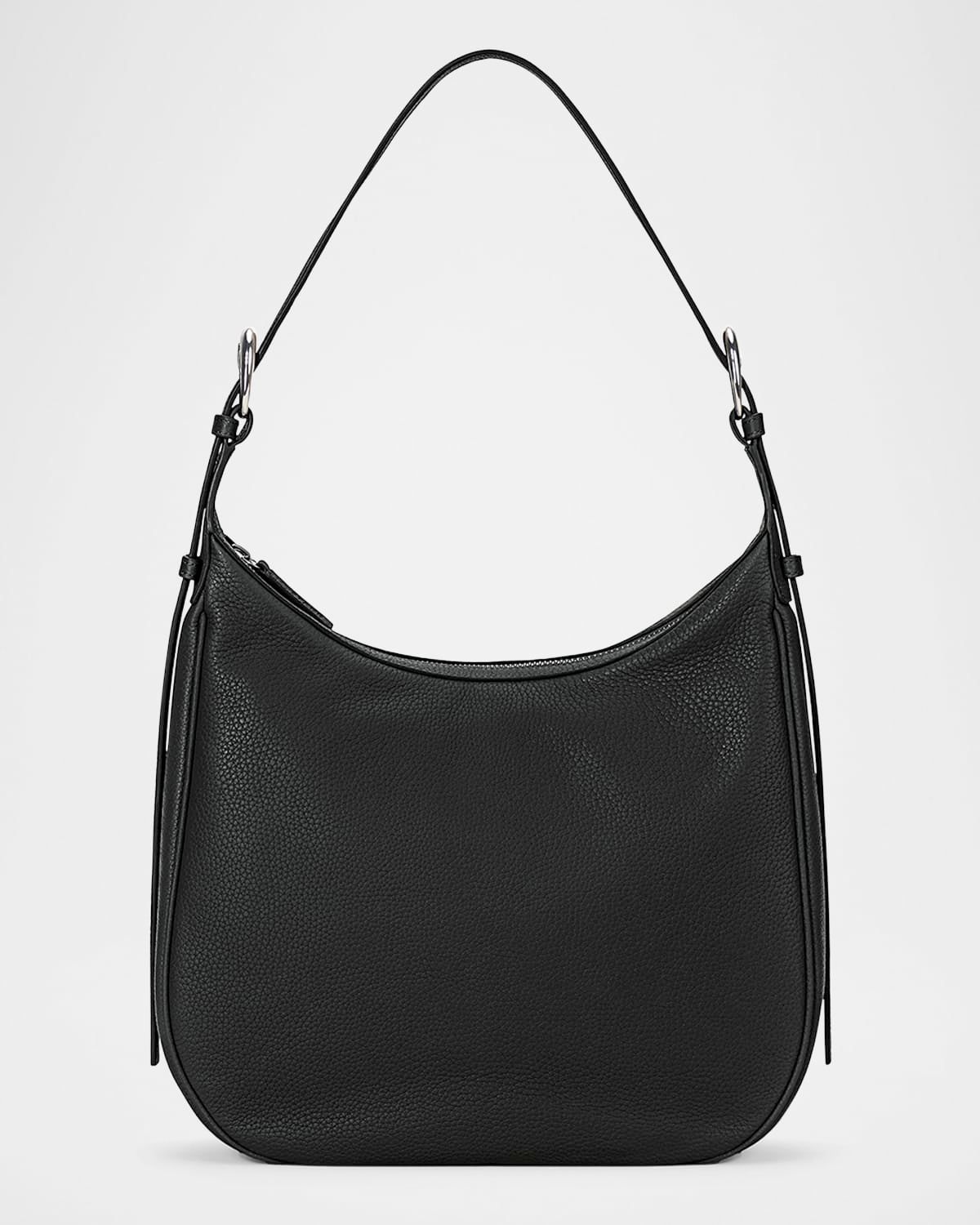 Pine Zip Leather Hobo Bag