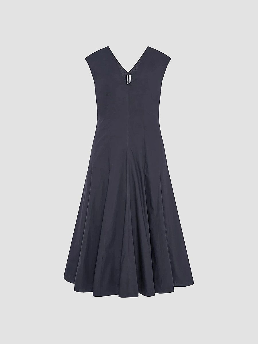 Women's V-Neck Day Dress - Midnight - Size Medium