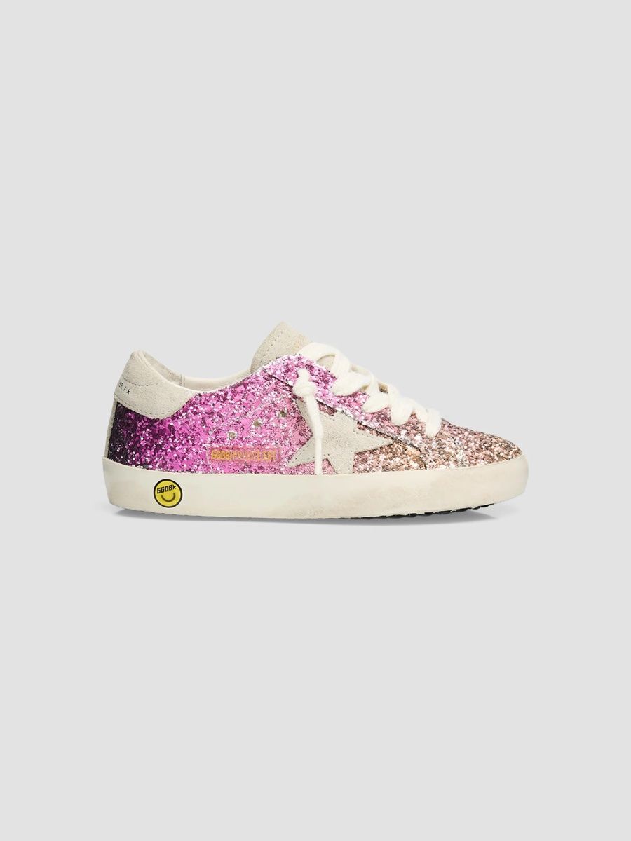 Golden Goose Girl's Girl's Superstar Degradé Glitter Suede Star Sneakers - Multi - Size 2 (Child)