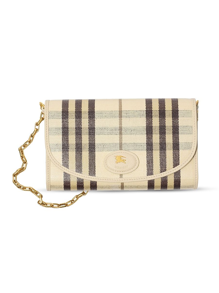 Women's Highlands Check Chain Wallet - Light Beige