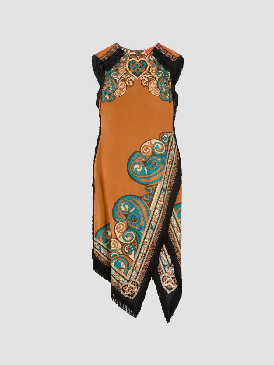 La DoubleJ Women's Scarf Dress - Kells Tobacco - Size 14