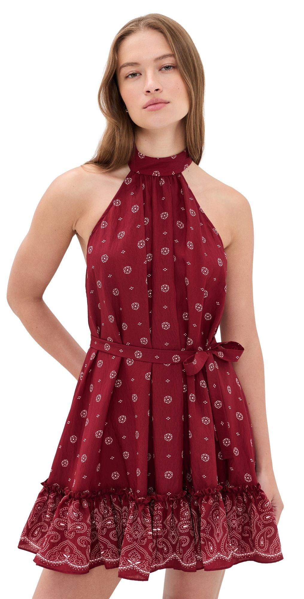 Devon Windsor Selma Dress Merlot S
