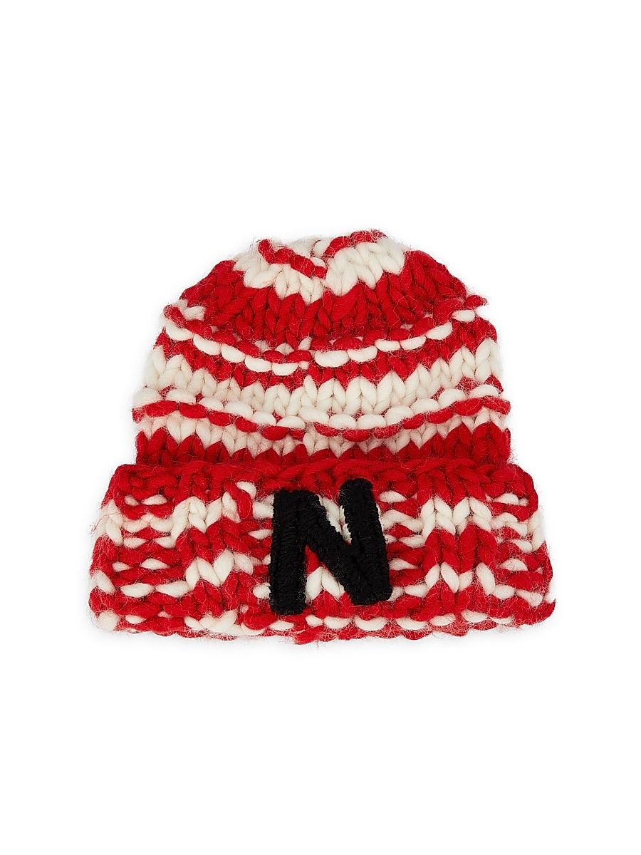Men's Knit Cotton Hockey Beanie - Cherry