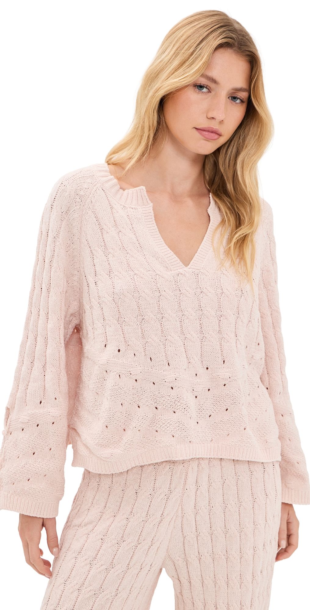 Free People Fireside Crush Pullover Cream L