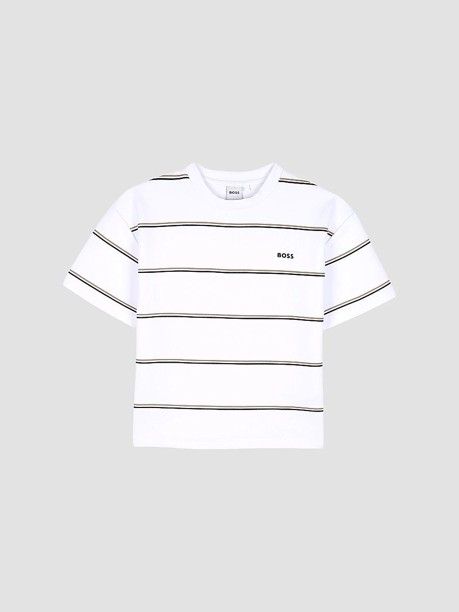 Boy's Little Boy's & Boy's Striped Short-Sleeve T-Shirt - White - Size 4