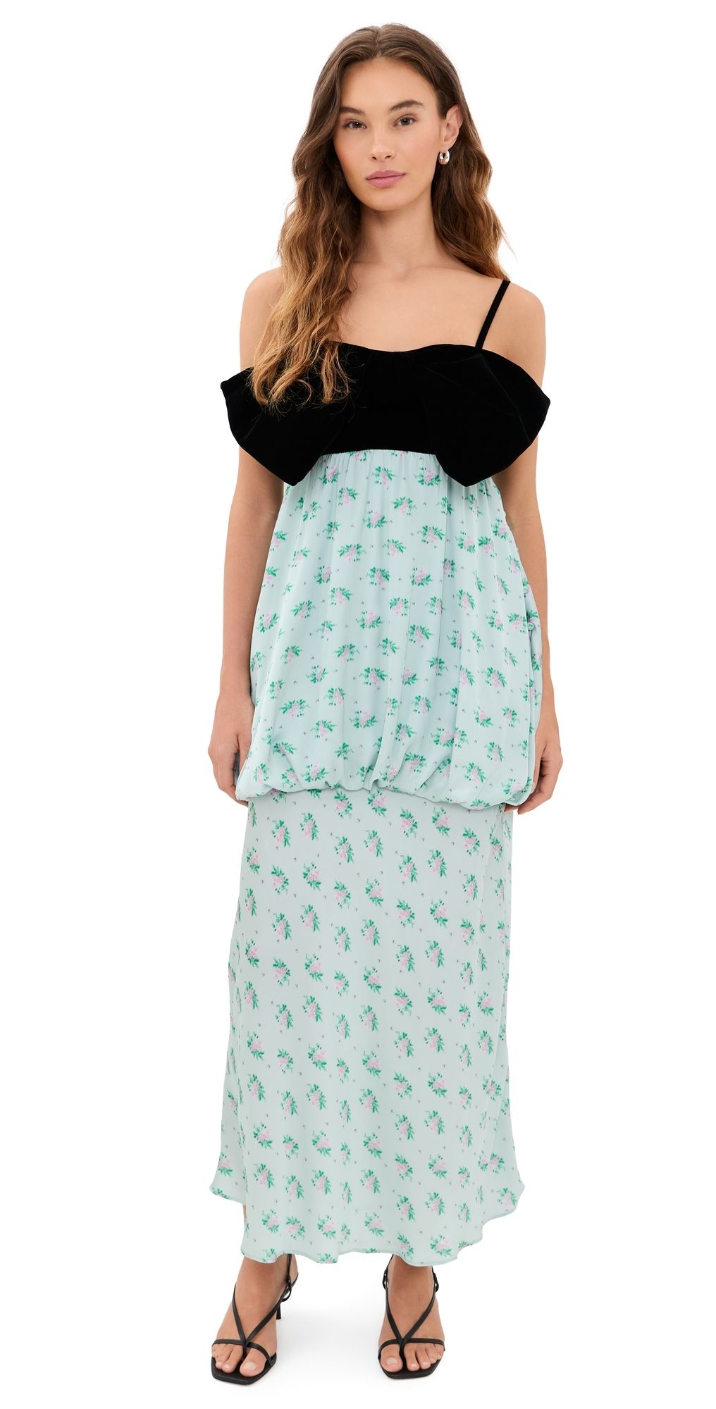 MAUDE CLUB Charlotte Dress Mint Multi M