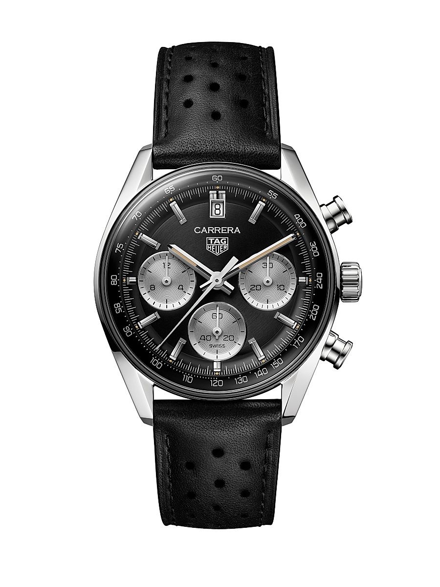 Men's Carrera Stainless Steel Chronograph Watch - Black