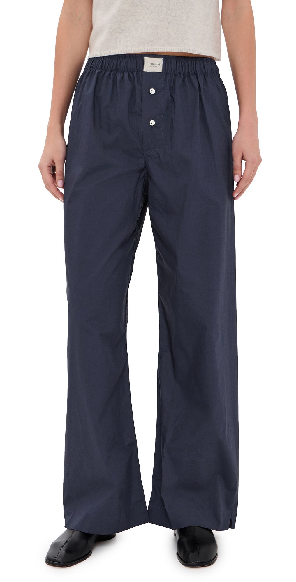 Comme Si La Boxer Alta Poplin Pants Navy XL