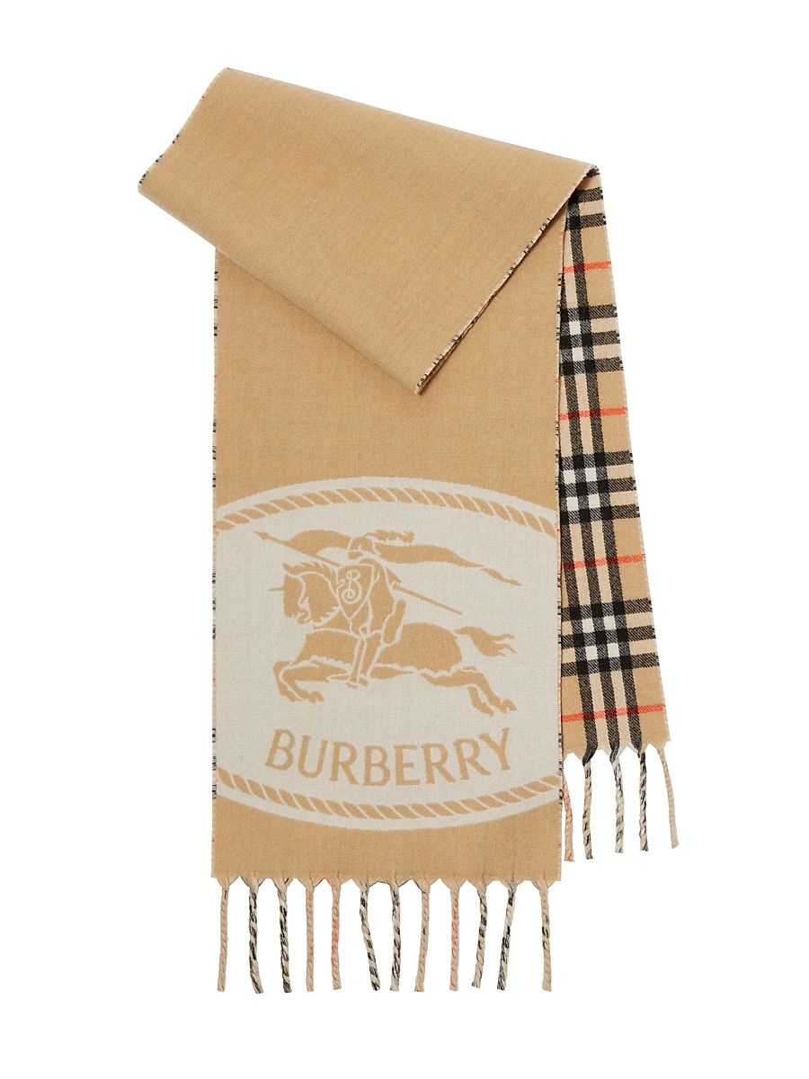 Women's Reversible Cashmere Scarf - Sand