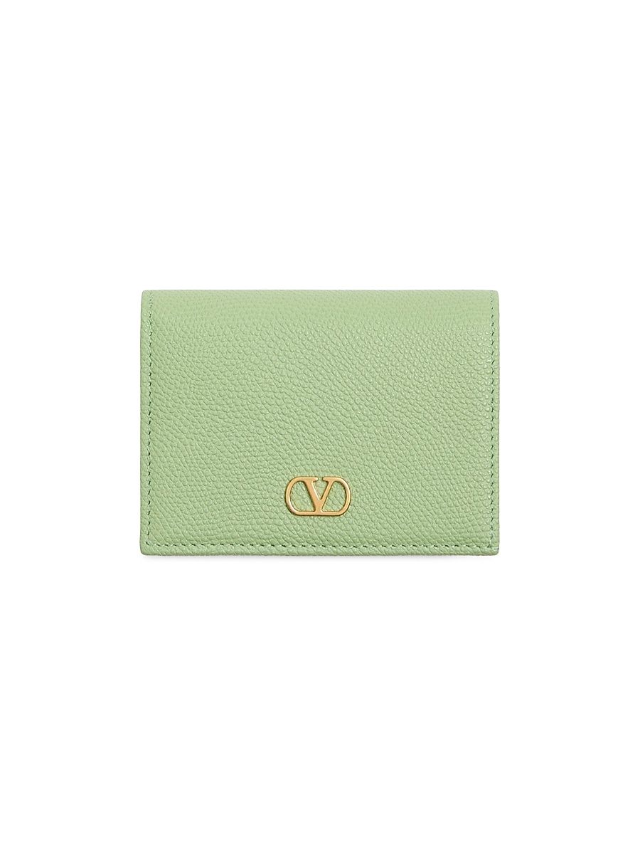 Women's VLogo Signature Grainy Calfskin Wallet - Mint