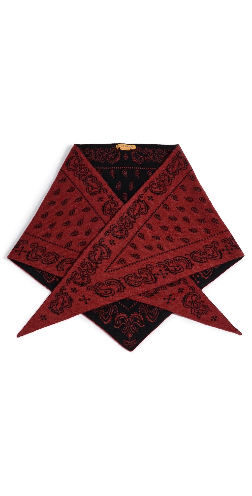 Guest in Residence The Wild Rag Bandana Scarf Carmine/Black One Size