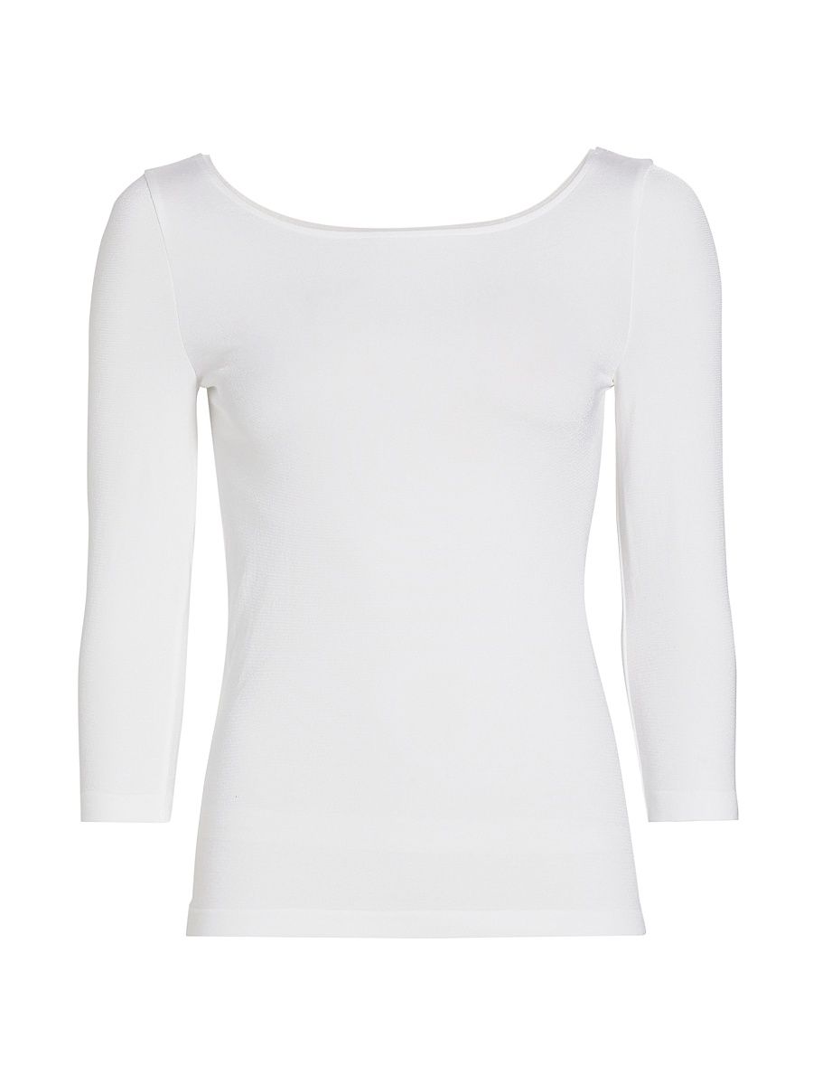 Women's Cordoba Boatneck Pullover Top - White - Size Large