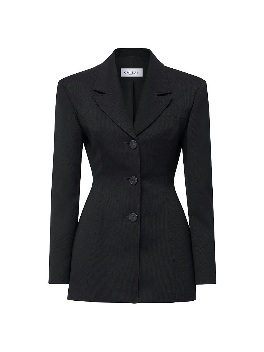 Women's Riva Hourglass Shaped Jacket - Black - Size 10
