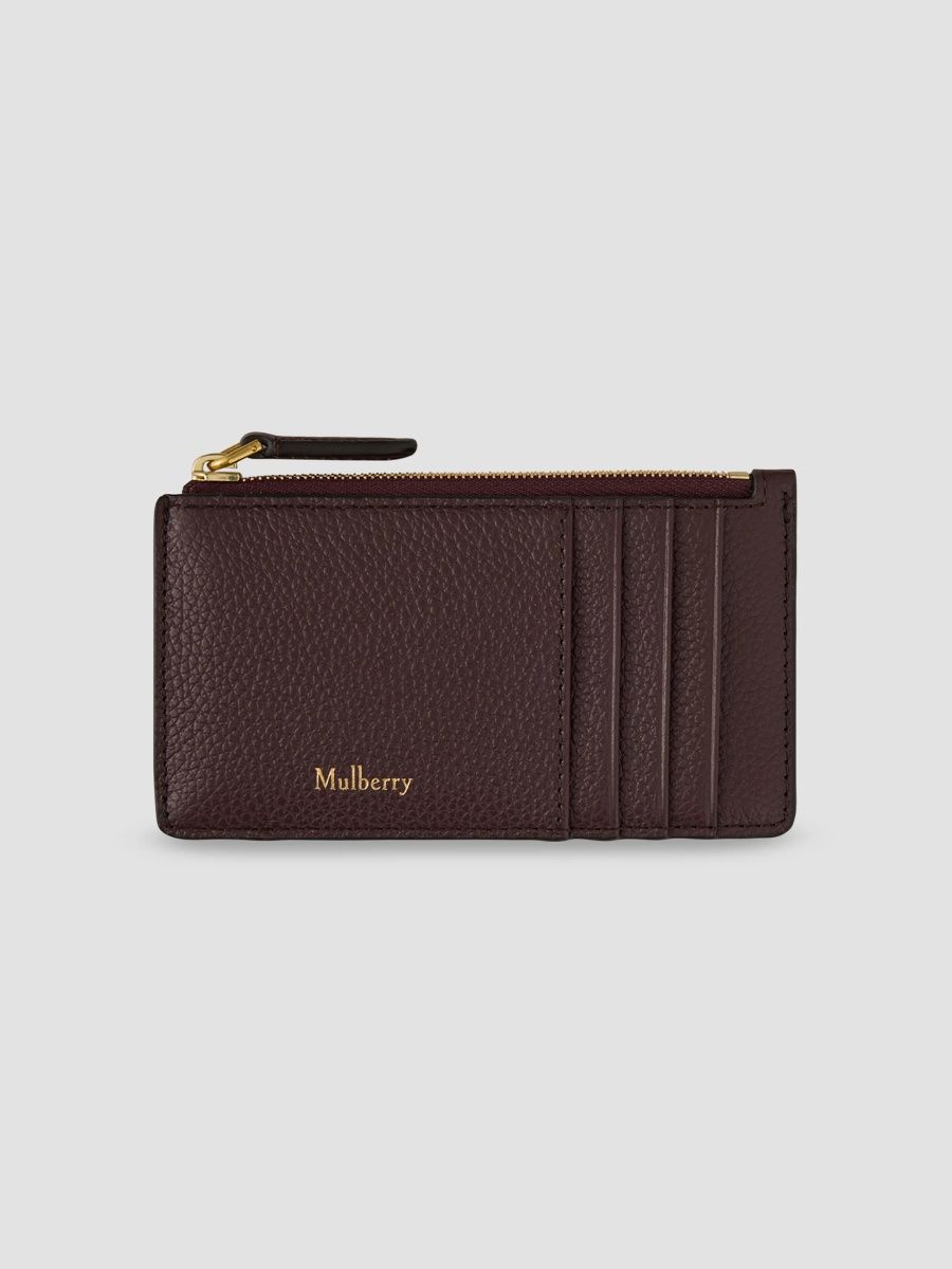 Women's Continental Zip Credit Card Slip - Oxblood