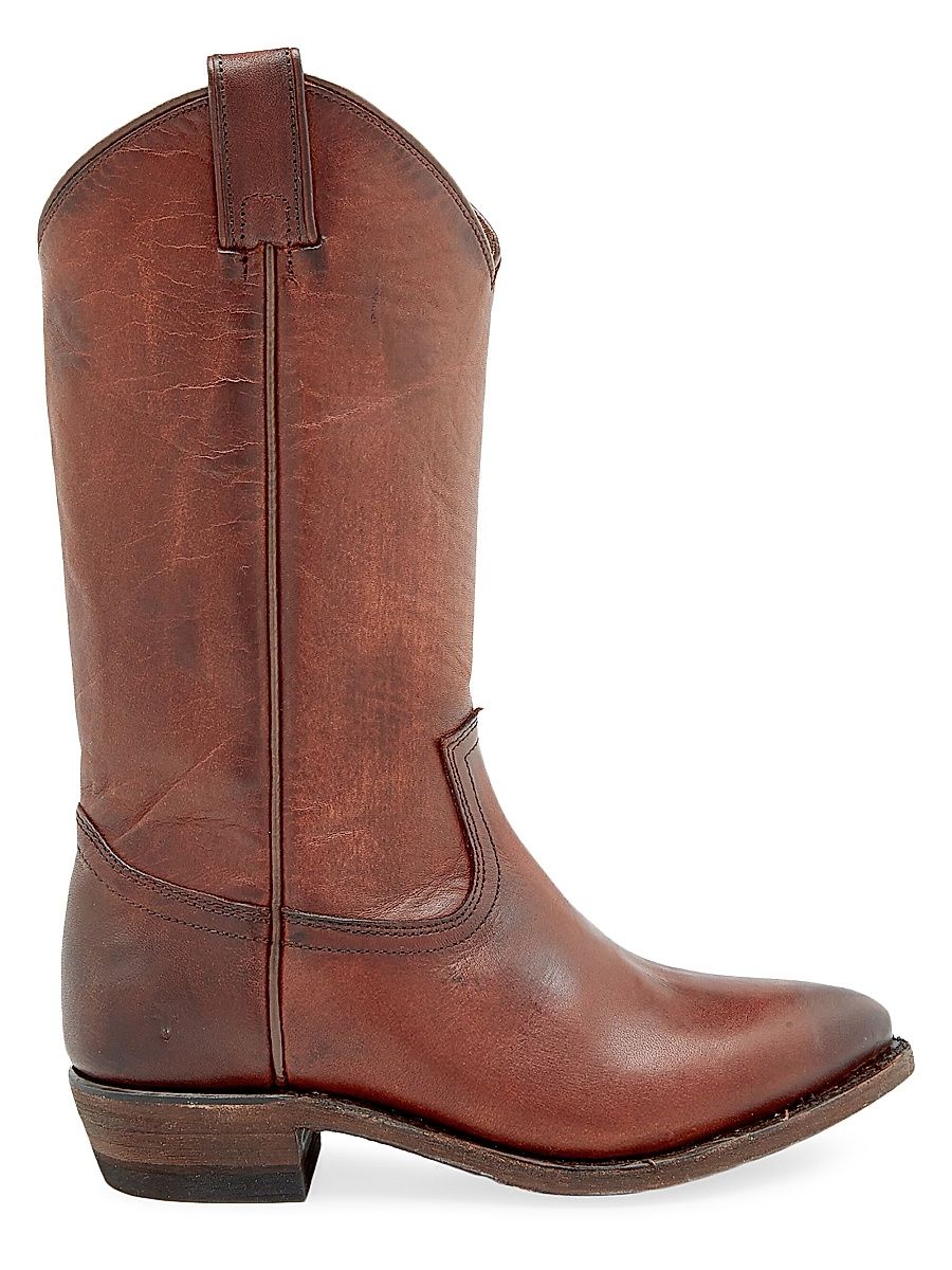 Women's Billy Pull-On Leather Boots - Cognac - Size 9
