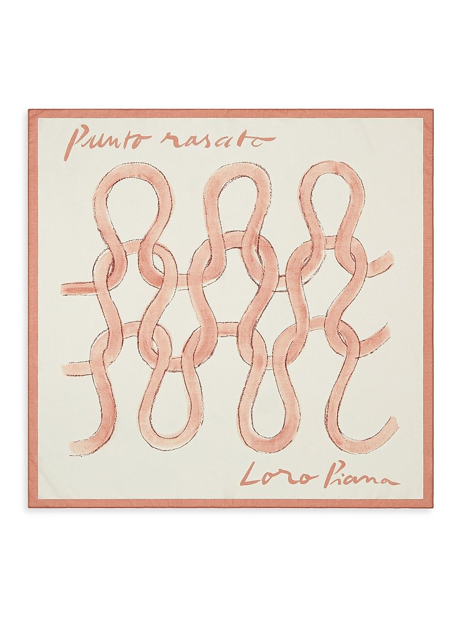 Women's Punto Rasato Foulard Cashmere-Silk Scarf - Papyrus