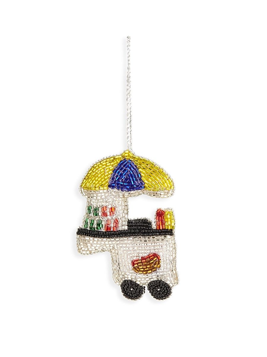 Beaded Hot Dog Cart Ornament