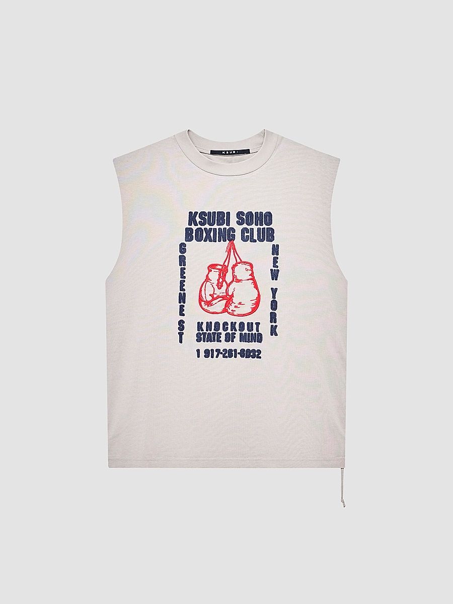 Men's Logo-Embroidered Cotton Jersey Tank - Grey - Size XXL