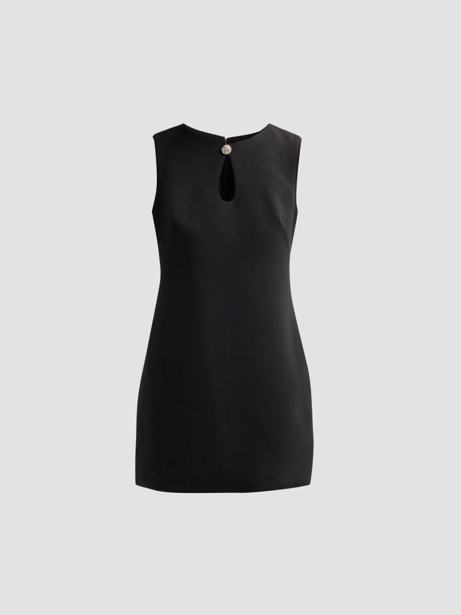 Milly Women's Coco Crepe Mini Dress - Black - Size 12