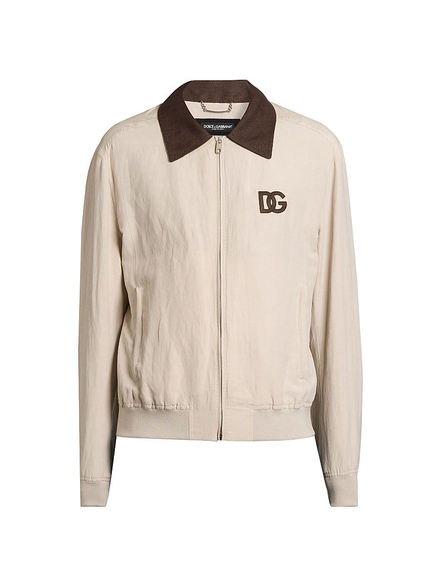 Men's Linen-Silk Jacket - Beige Pastello - Size 44