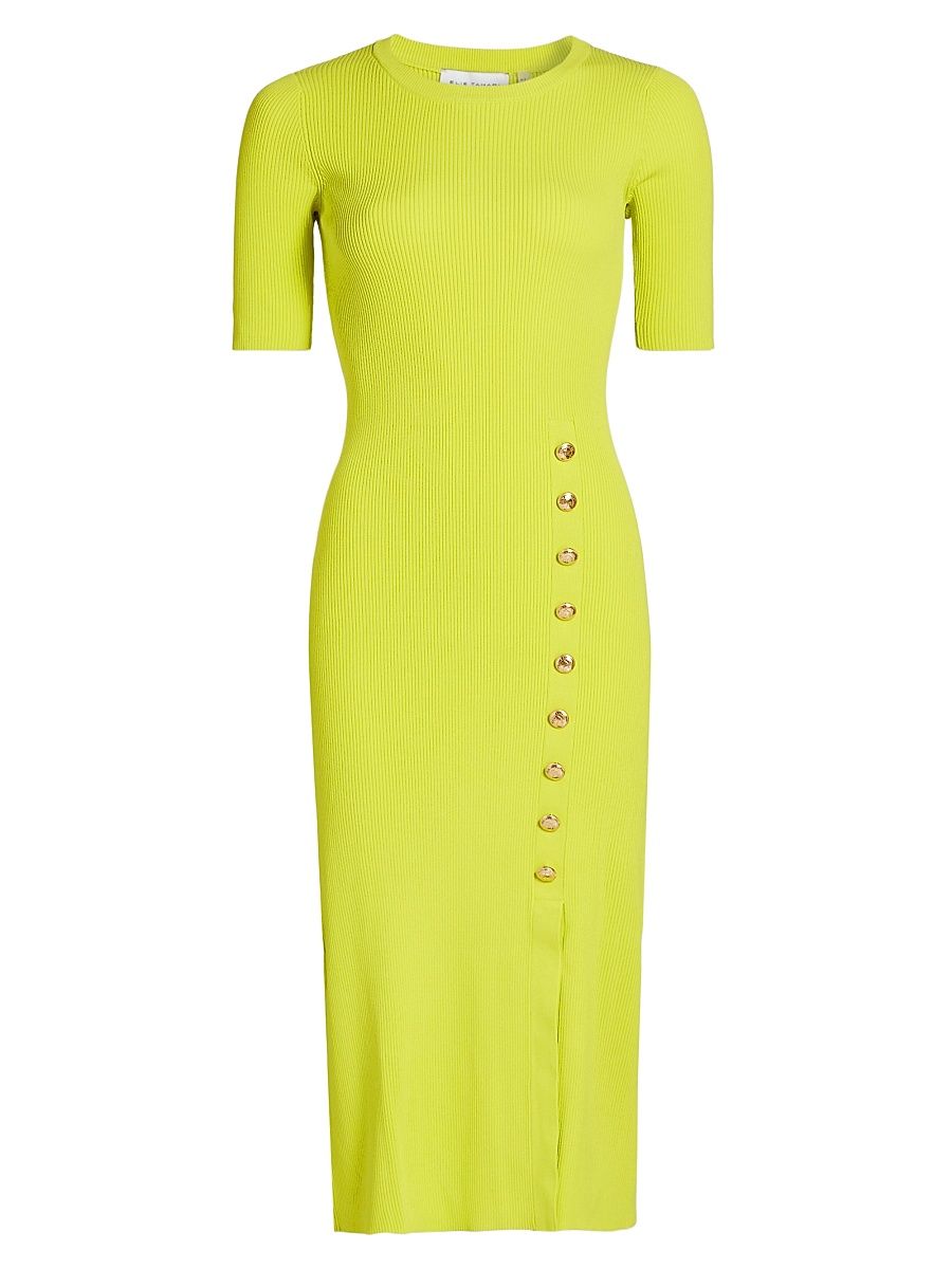 Women's Chaya Sweater Midi-Dress - Electric Lime - Size Small