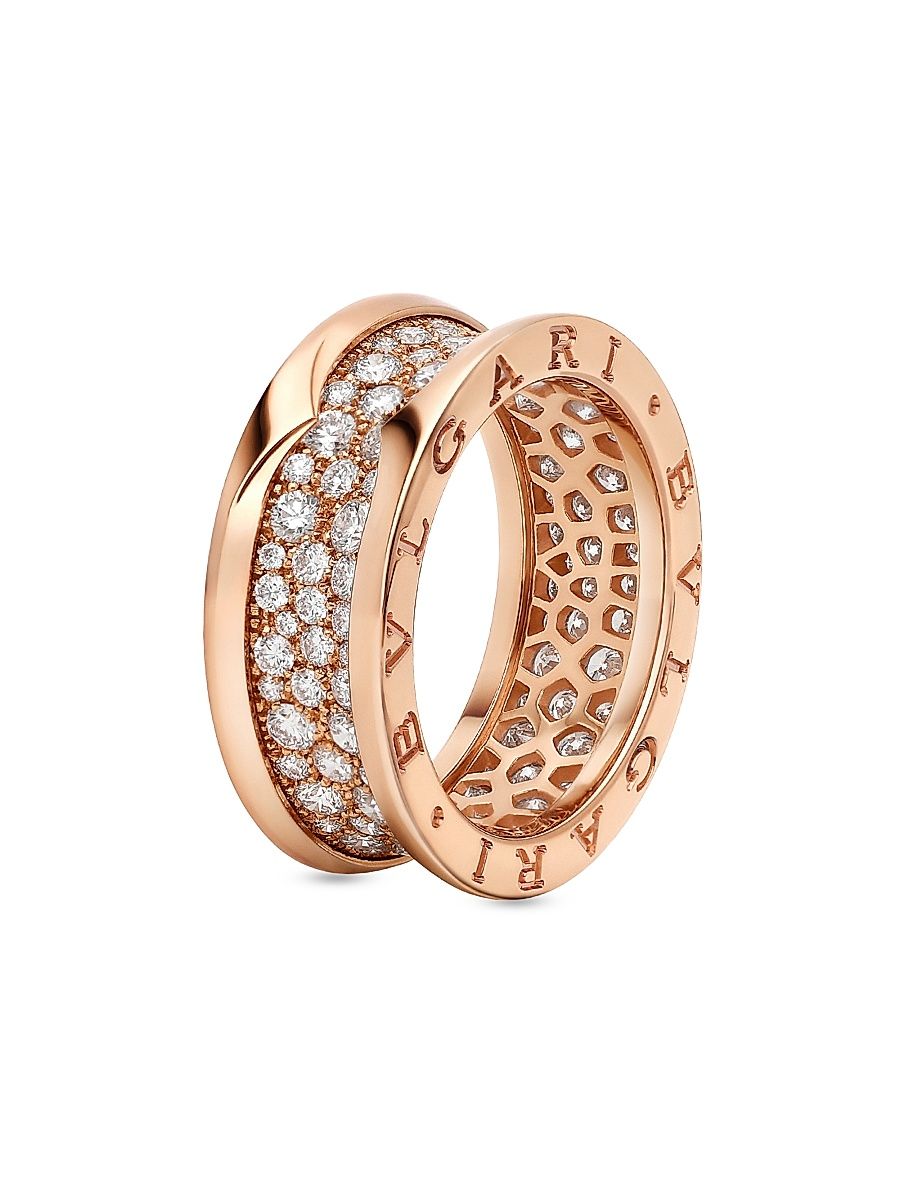 Women's B. zero1 18K Rose Gold & 1.51 TCW Diamond Ring - Pink Gold - Size 7