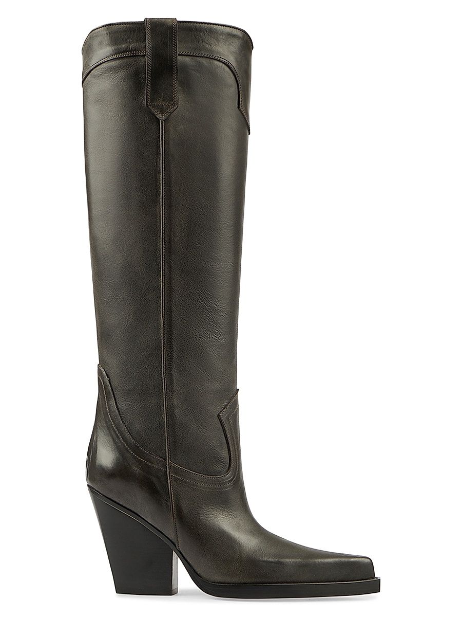 Women's El Dorado 100MM Leather Boots - Asphalt - Size 7