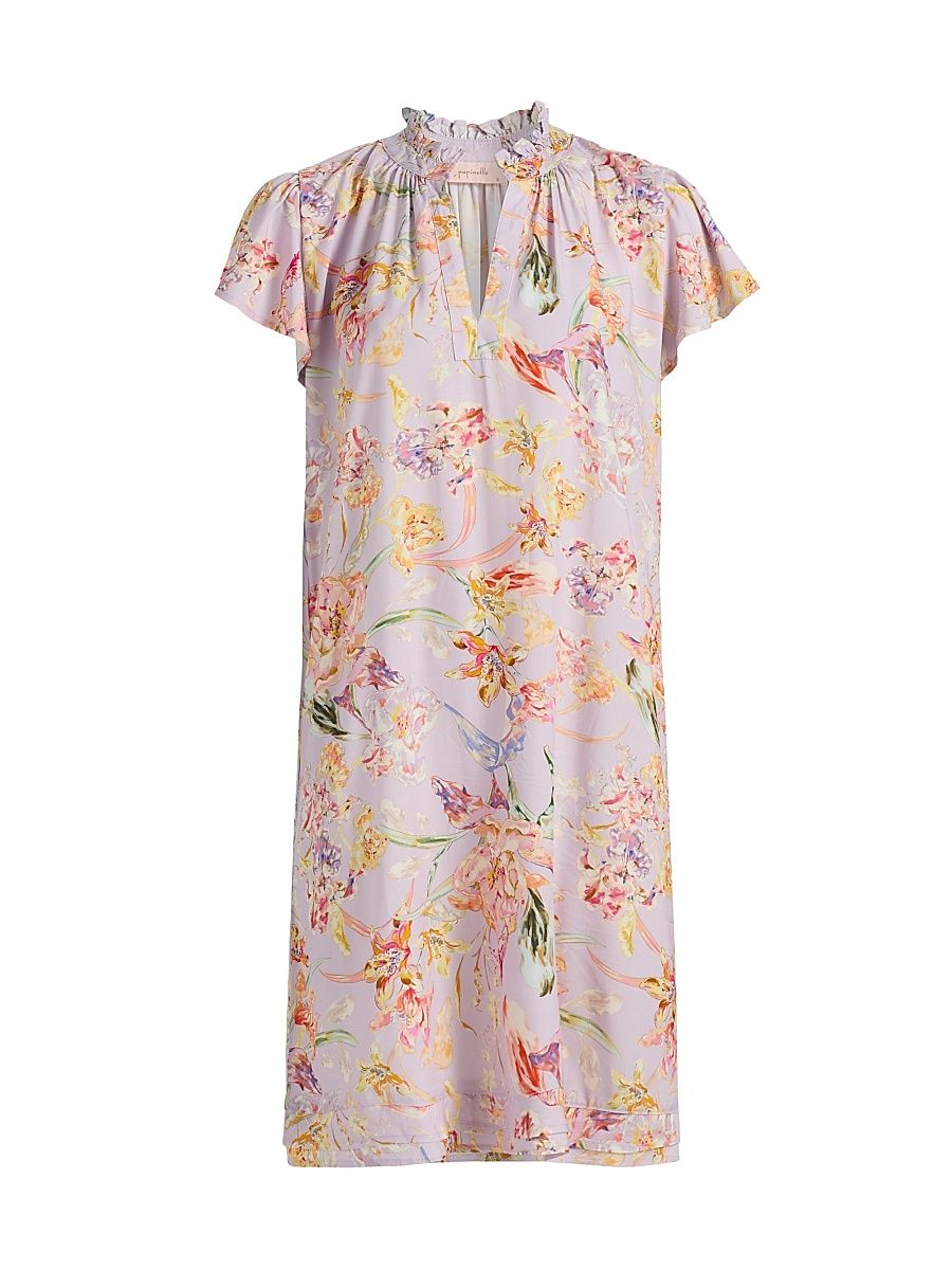 Women's Bailey Flutter-Sleeve Nightie - Soft Lavender - Size Large