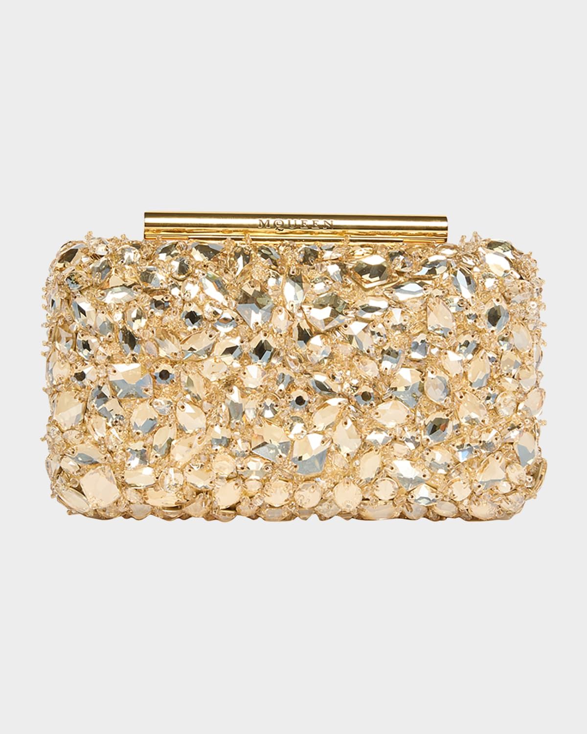 Bead & Crystal T-Bar Clutch Bag