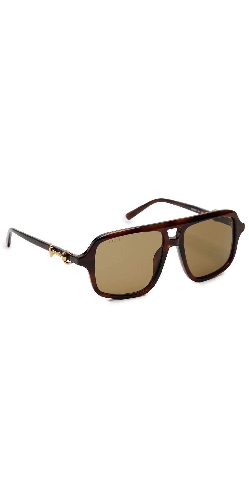 Gucci Horsebit Sunglasses Havana-Havana-Brown One Size