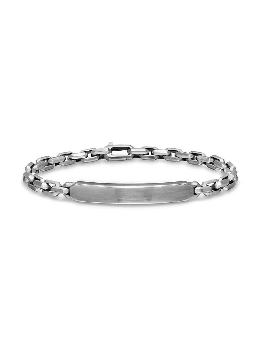 Men's Streamline ID Bracelet in Sterling Silver, 6.7MM - Silver - Size Medium