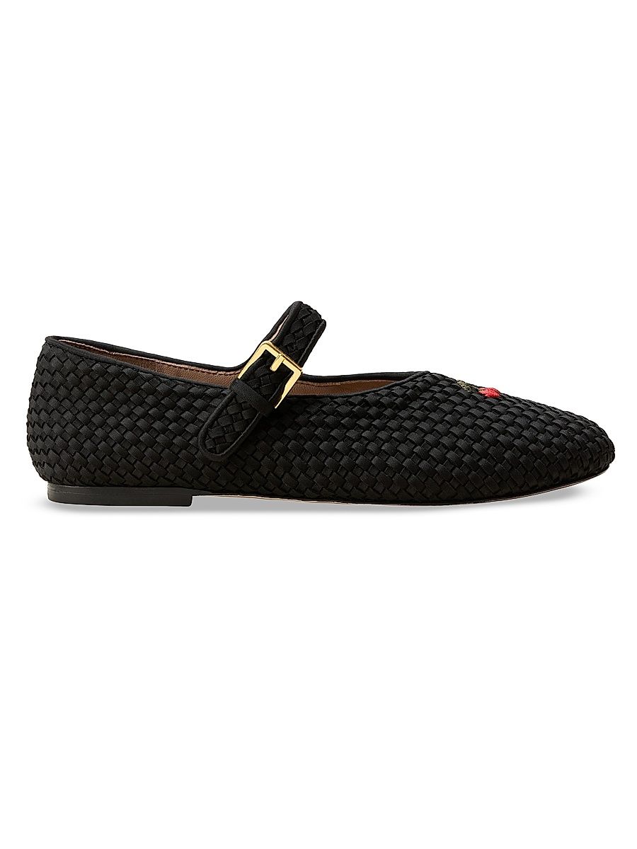 Women's Marais Cherry Mary Jane Flats - Onyx - Size 5