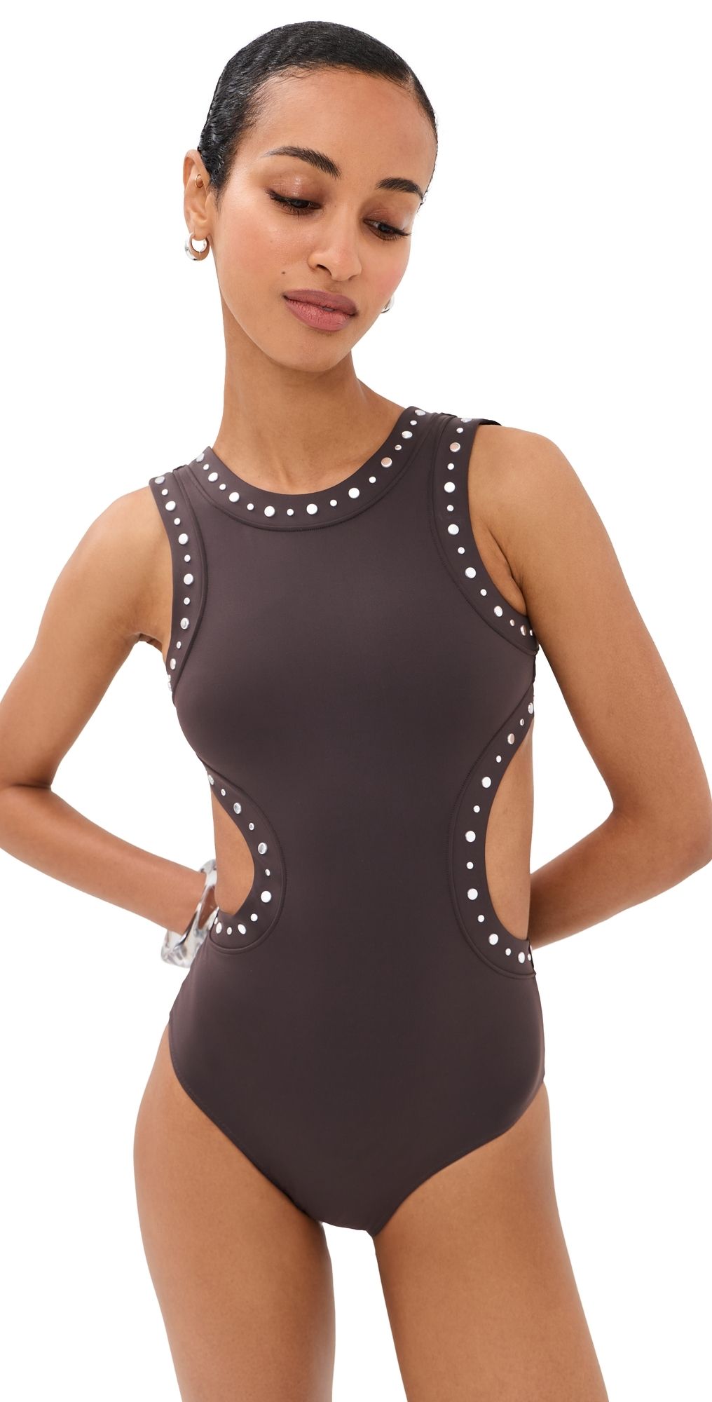 STAUD Dolce One Piece Espresso Studs S