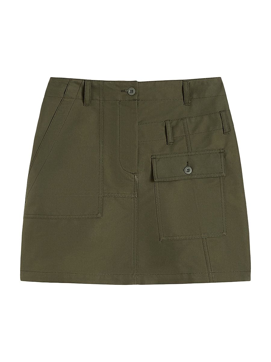 Women's Water Repellent Canvas Mini Skirt - Khaki - Size 16
