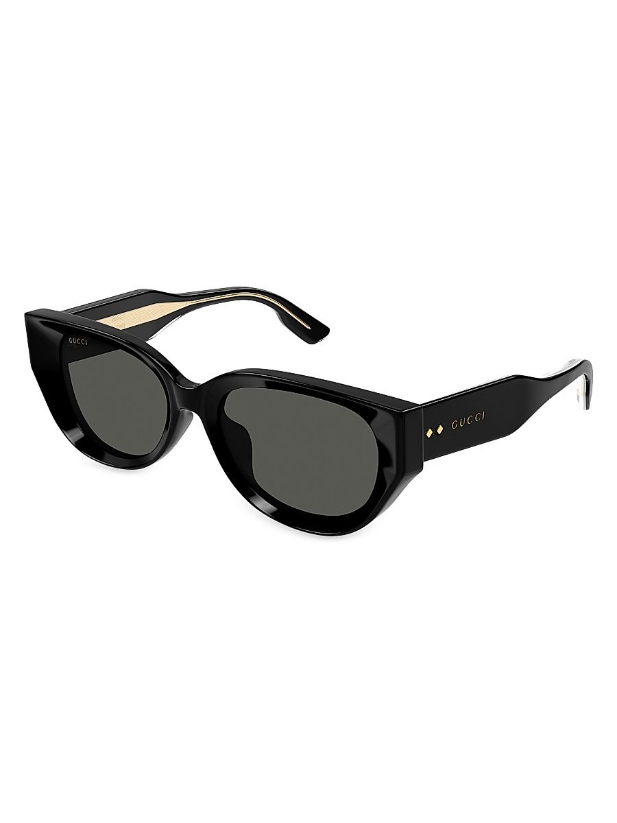 Women's Thickness 54MM Cat-Eye Sunglasses - Black Dark Grey